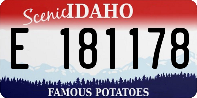 ID license plate E181178