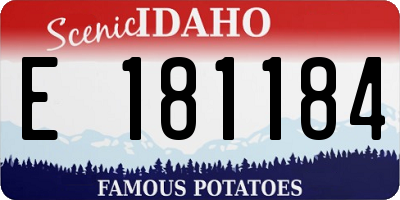 ID license plate E181184