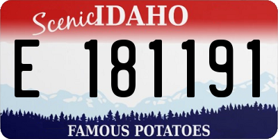 ID license plate E181191