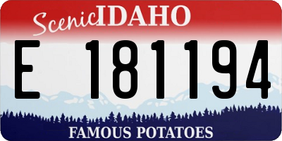 ID license plate E181194