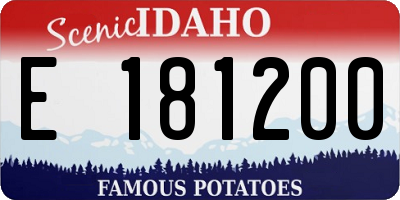 ID license plate E181200