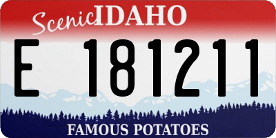 ID license plate E181211