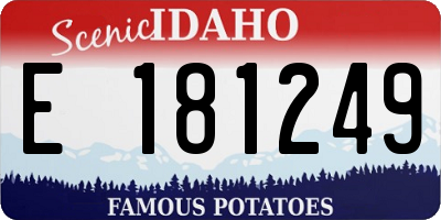 ID license plate E181249