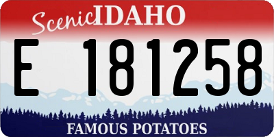 ID license plate E181258
