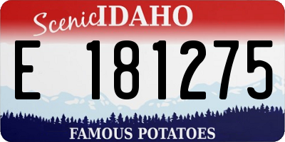 ID license plate E181275