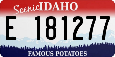 ID license plate E181277
