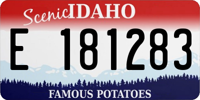 ID license plate E181283