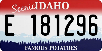 ID license plate E181296