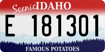 ID license plate E181301