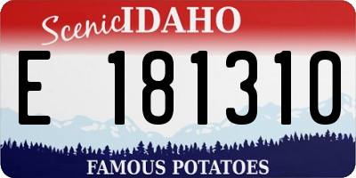 ID license plate E181310