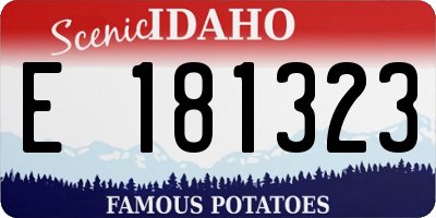 ID license plate E181323