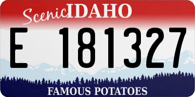 ID license plate E181327