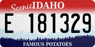 ID license plate E181329