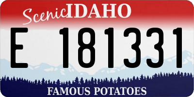 ID license plate E181331