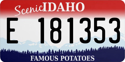 ID license plate E181353
