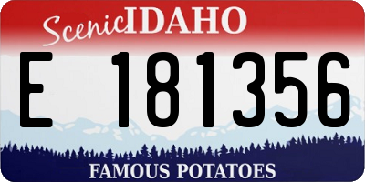 ID license plate E181356
