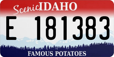 ID license plate E181383