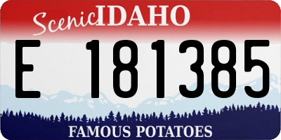 ID license plate E181385