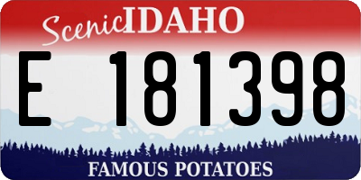 ID license plate E181398