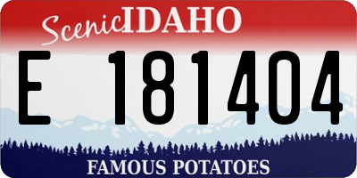 ID license plate E181404