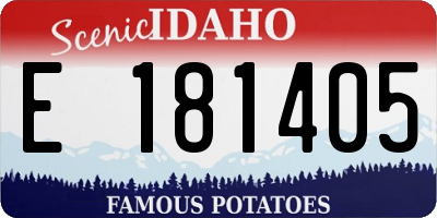 ID license plate E181405