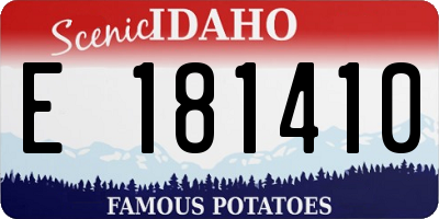 ID license plate E181410