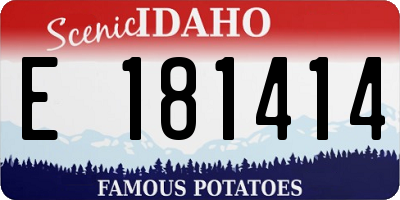 ID license plate E181414