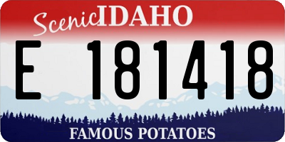 ID license plate E181418