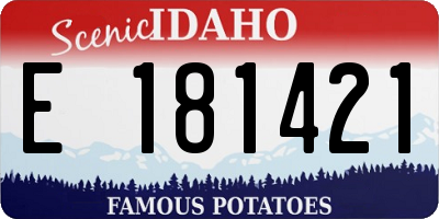 ID license plate E181421