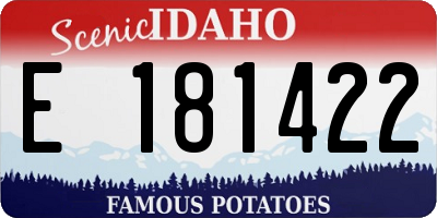 ID license plate E181422