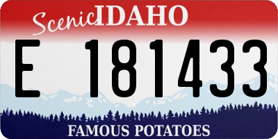 ID license plate E181433