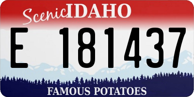 ID license plate E181437
