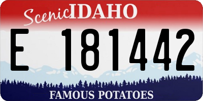 ID license plate E181442