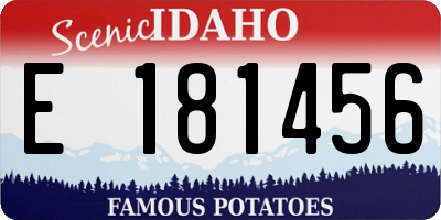 ID license plate E181456