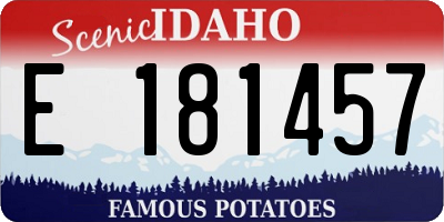 ID license plate E181457