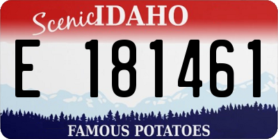 ID license plate E181461
