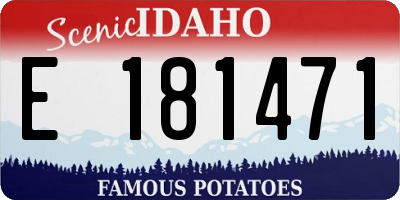 ID license plate E181471