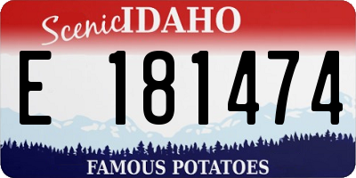 ID license plate E181474