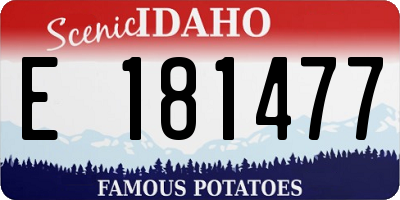 ID license plate E181477