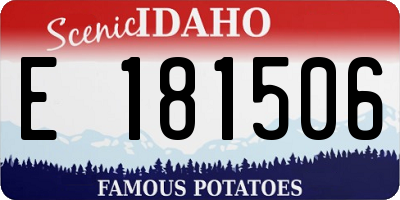 ID license plate E181506