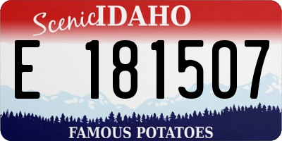 ID license plate E181507