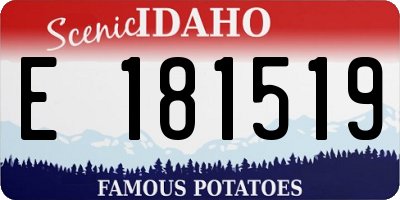 ID license plate E181519