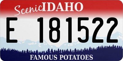 ID license plate E181522