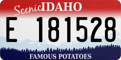 ID license plate E181528