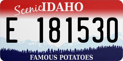 ID license plate E181530