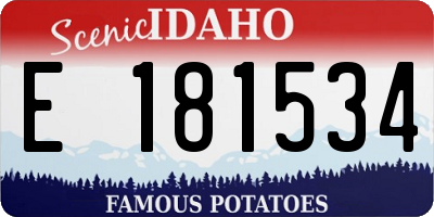 ID license plate E181534