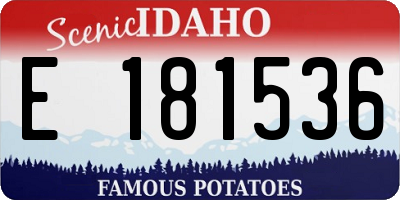 ID license plate E181536