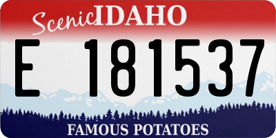 ID license plate E181537