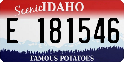 ID license plate E181546