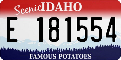 ID license plate E181554